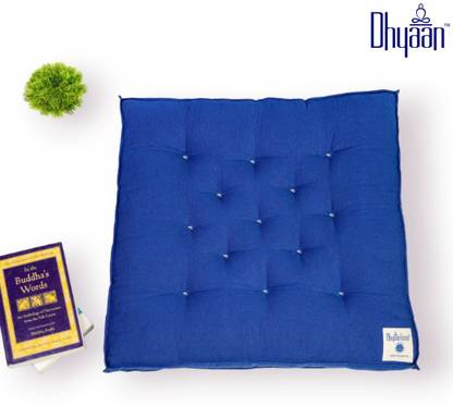 Dhyaan Cotton Floor Cushion Pack of 1 Solid Aasan Awareness Meditation Cushion - Crafted with 100% Pure