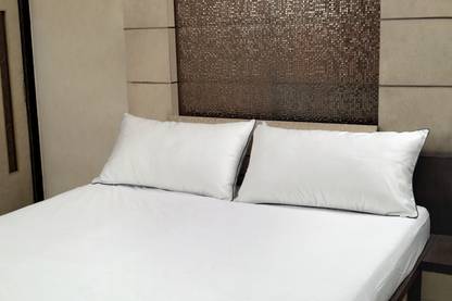 VLYSIUM Polyester Fibre Sleeping Pillow Pack of 2 Solid 20x36 inch king size big pillow set (extra large full size 20 by 36 pillow)