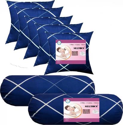 Seltocs Microfibre Bolster Pack of 7 Geometric 5 Cushion 2 Bolster