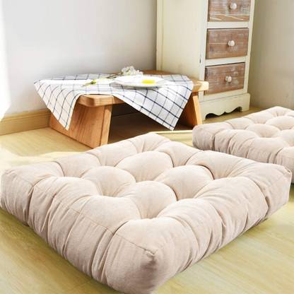 aeTHEric Microfibre Floor Cushion Pack of 1 Solid