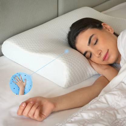 Sleepsia Ventilated Contour Cervical Orthopedic Pillow for Neck and Shoulder Pain- Memory Foam Solid Orthopaedic Pillow Pack of 1