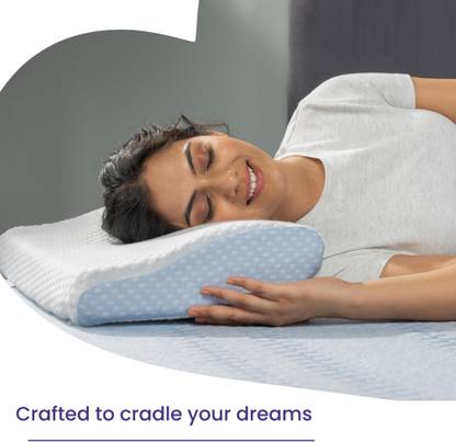 LIVPURE Memory Foam Solid Orthopaedic Pillow Pack of 1