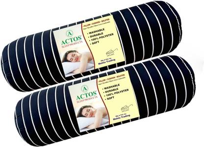 ACTOS Microfibre Bolster Pack of 2 Stripes Round