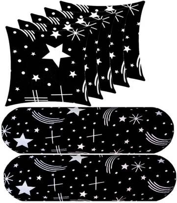 PALVIT Microfibre Bolster Pack of 7 Abstract