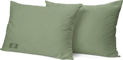 THE WOOD WHITE INDIA Microfiber 16 x 24 Inches or 41 x 61 cm. Microfibre Solid Sleeping Pillow Pack of 2