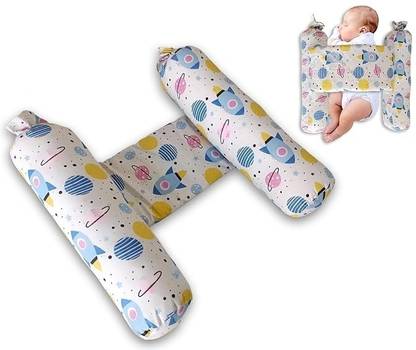 BABY BLOCKS Baby Bolster Pillow | Anti Rolling Baby Sleep Positioner Pillow | 0 – 18 months Polyester Fibre Abstract Bolster Pack of 1