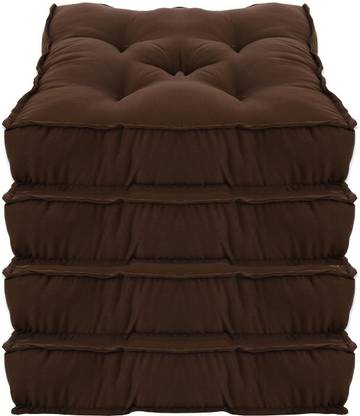 KUBER INDUSTRIES Microfibre Chair Pad Pack of 4 Solid