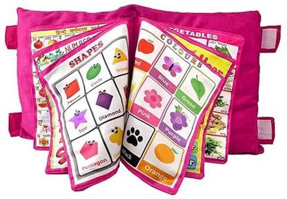 JD ENTERPEISE Cotton Cushion Pack of 1 Alphanumeric, Animals, Birds, Fruits, Nature, Solid Baby Learning Printed Velvet Pillow/Cushion/Toys/Soft Toys/Toddler Pillow