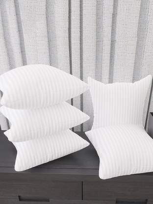VLYSIUM PERFECT SLEEPER Cotton Cushion Pack of 5 Stripes Premium sofa pillows 40*40cm cushion fillers for sofa pillows (16x16 cm)