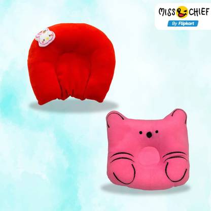 Miss & Chief Cotton Baby Pillow Pack of 2 Toons & Characters