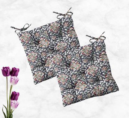 OASIS Cotton Chair Pad Pack of 2 Floral