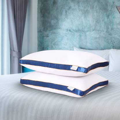 Sleepsia Luxurious Microfibre Pillow for Sleeping, Ultrasoft Pillow, Cloud Pillow Microfibre Stripes Sleeping Pillow Pack of 2
