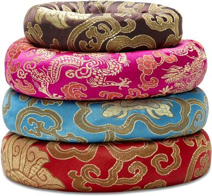Sarveda Singing Bowl Cotton Stripes Cushion Pack of 1