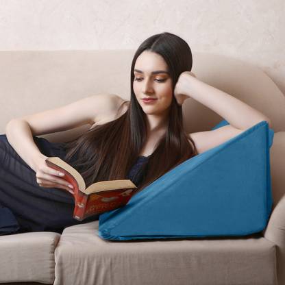 Dormyo Memory Foam Body Pillow Pack of 1 Solid Wedge Pillow Memory Foam for Back Support (18" X 17.5" X 11")