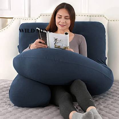 WILD MINT Microfibre Pregnancy Pillow Pack of 1 Solid Ultra Soft J Shape