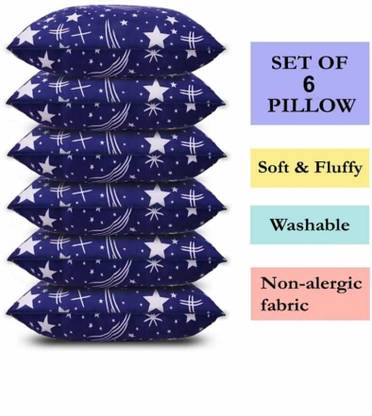 GYAAR COMFORT FIBRE PILLOW PACK OF 6 REAL SUPPORT Polyester Fibre Solid Sleeping Pillow Pack of 6
