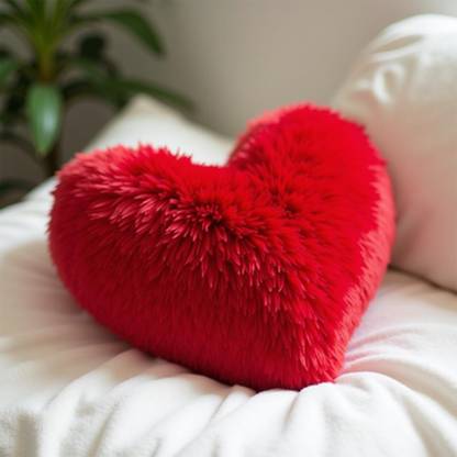 Sleepsia Heart Shape Pillow 13" | Heart Shape Cushion Pillow For Gifting Purpose - Microfibre Toons & Characters Cushion Pack of 1