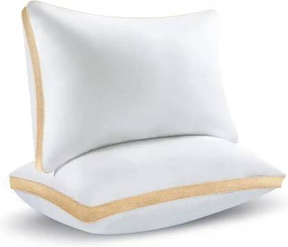 SPACE ORGANISER Microfibre Sleeping Pillow Pack of 2 Solid Gusset Pillow 17 X 27 Inch 3D Conjugated Fiber Filled & Adequate Firmness