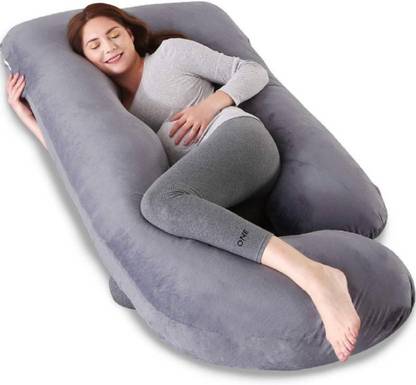 Prifarodo Pregnancy G & J Shape for Pregnant/Maternity Back Pain Relief, & Belly Support Microfibre Solid Pregnancy Pillow Pack of 1