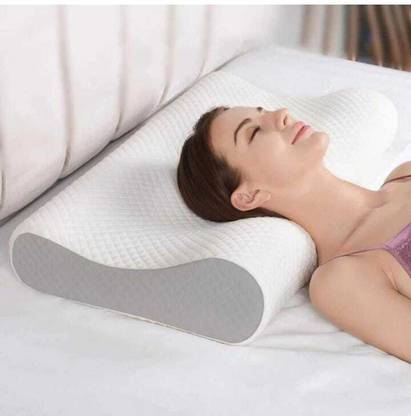 REYCONA Cervical Contour Memory Stomache / Side Sleepers / Anti-Snoring Memory Foam Solid Orthopaedic Pillow Pack of 1