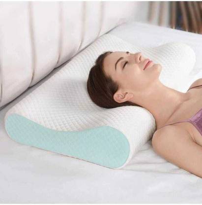REYCONA Memory Foam Orthopaedic Pillow Pack of 1 Solid Cervical Contour Memory Stomache / Side Sleepers / Anti-Snoring