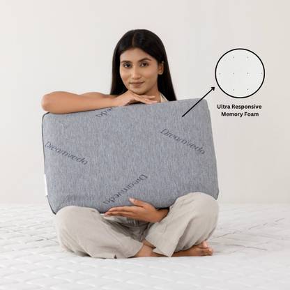 Dreamveda Ultra Responsive Memory Foam Pillow Memory Foam Solid Sleeping Pillow Pack of 1