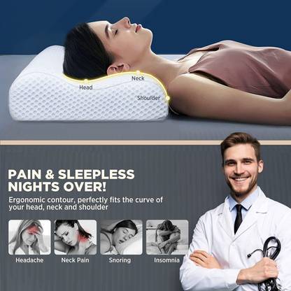 EVAGROW PLUS Orthopedic Memory Foam Pillow Memory Foam Solid Orthopaedic Pillow Pack of 1