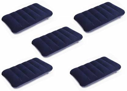 GLAMAXY Polyester Fibre Solid Travel Pillow Pack of 5