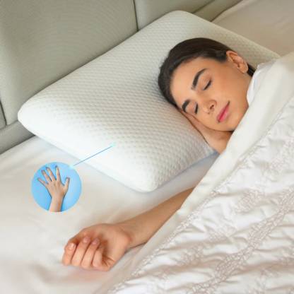 Sleepsia Memory Foam Sleeping Pillow Pack of 1 Solid Cooling Gel Cervical Orthopedic Pillow for Sleeping - Neck Pain Relief Pillow