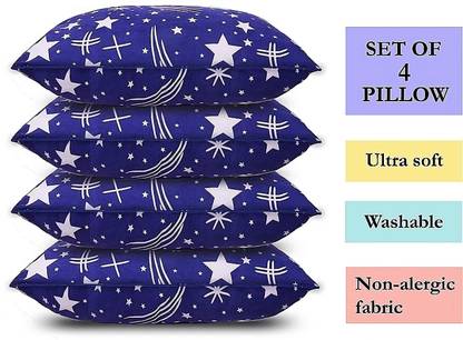 Rolling Animal Polyester Fibre Sleeping Pillow Pack of 4 Abstract Rolling Animal SOFT PILLOW