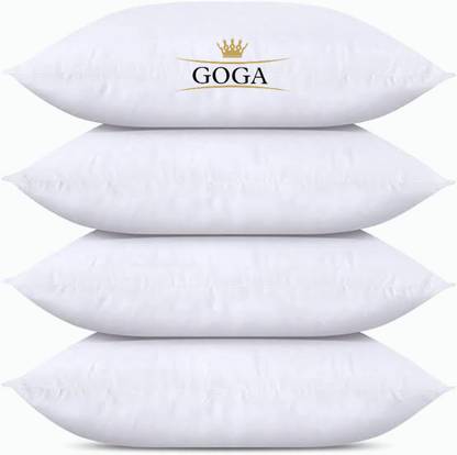 GOGA LUXURY Cotton Solid Sleeping Pillow Pack of 4