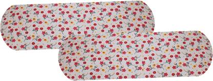 GKM Microfibre Sleeping Pillow Pack of 2 Floral Round Bolster