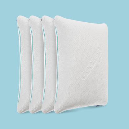 The Sleep Company SnowTec Adjustable Plush Pillow Microfibre Solid Sleeping Pillow Pack of 4