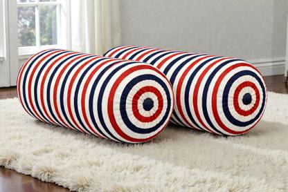 ACTOS Microfibre Bolster Pack of 2 Geometric Combo Set Of 2