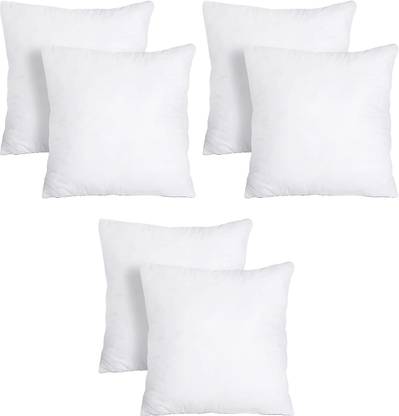 VLYSIUM PERFECT SLEEPER cushion 14x14 inch set of 6 pillow insert for sofa (35*35 cm) Polyester Fibre Solid Cushion Pack of 6