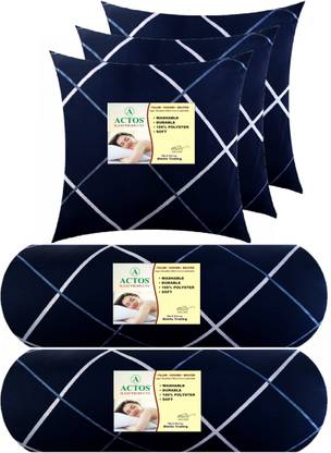 ACTOS Microfibre Bolster Pack of 5 Geometric 3 Cushion 2 bolster