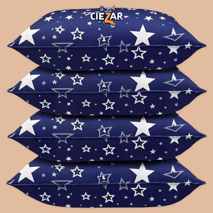 CIEZAR Luxury Polyester Fibre Abstract Sleeping Pillow Pack of 4