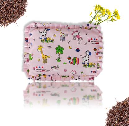 Pseudo 2023 Mustard Seeds Animals Baby Pillow Pack of 1