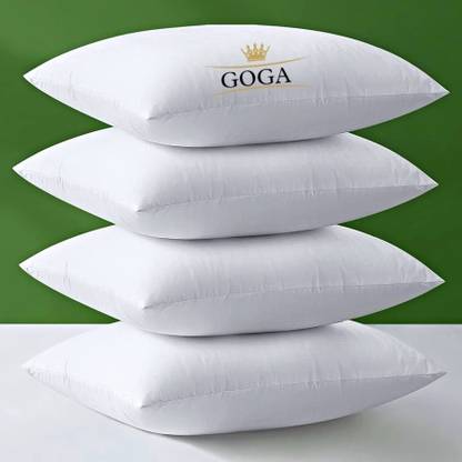 GOGA LUXURY Cotton Solid Sleeping Pillow Pack of 4