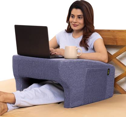 Frido Lap Desk Pillow, Portable Computer Table & Laptop Lap Desk for Sofa, Bed, Floor Memory Foam Solid Cushion Pack of 1