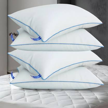 Roma Puf Stardust Virgin Microfiber Pillow Microfibre Solid Sleeping Pillow Pack of 4