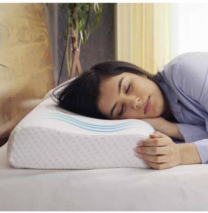 Faltomin Cervical Contour Memory Stomache / Side Sleepers / Anti-Snoring Memory Foam Solid Orthopaedic Pillow Pack of 1