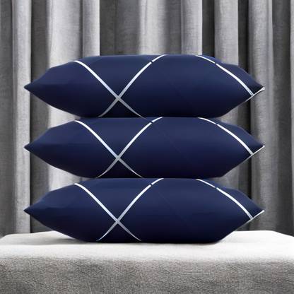 LIPONOS LUXURY Polyester Fibre Solid Sleeping Pillow Pack of 3