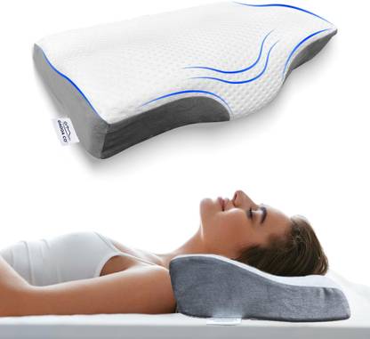 GADDA CO Memory Foam Butterfly Orthopaedic Pillow Memory Foam Solid Sleeping Pillow Pack of 1