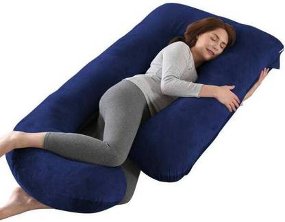 WILD MINT ultra soft j shaped pillow Microfibre, Polyester Fibre Solid Pregnancy Pillow Pack of 1