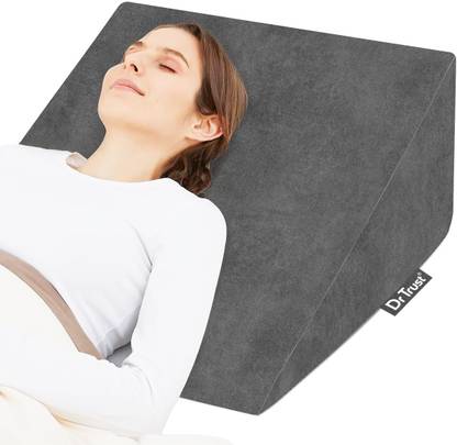 Dr Trust USA Bed Wedge for Sitting, Ortho Back Lumbar Support Cushion 365 Memory Foam Solid Orthopaedic Pillow Pack of 1