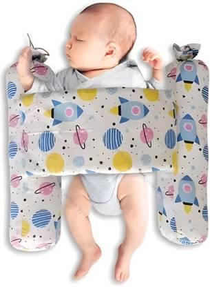 DECRONICS Baby Bolsters 0 To 12 Months, Soft And Comfy Anti-Rolling Pillow For Baby Cotton Toons & Characters Baby Pillow Pack of 1