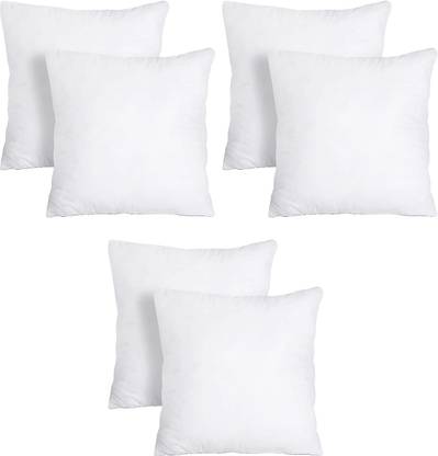 VLYSIUM Big size 24x24 inch set of 6, square cushion for sofa pillow (60x60 cm Each) Polyester Fibre Solid Cushion Pack of 6