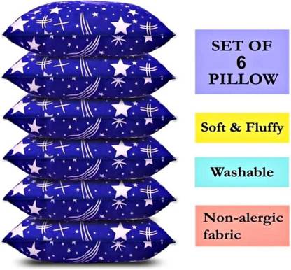 GUNVAR INDIA PRIVATE LIMITED Cotton Sleeping Pillow Pack of 6 Floral LUXURY