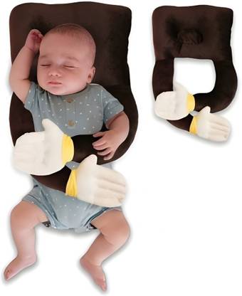 DECRONICS Baby Huggable Body Pillow Soft Newborns Baby Hugging Pillow for 0 To 12 Months Cotton Solid Baby Pillow Pack of 1